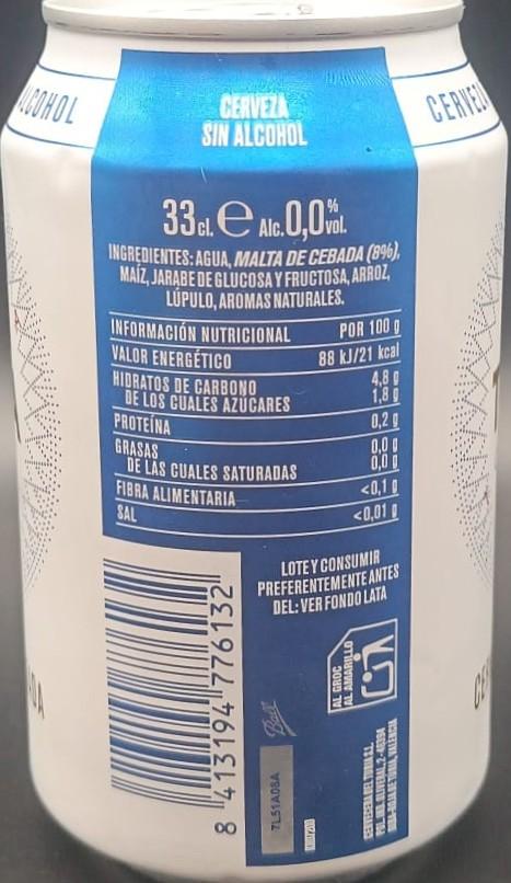 Imagen de la etiqueta Estrella de Levante 00 que muestra toda la información legal