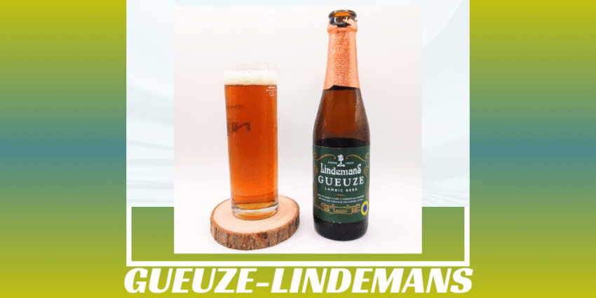 Imagen de la portada de la cerveza Gueuze que muestra el producto y el nombre