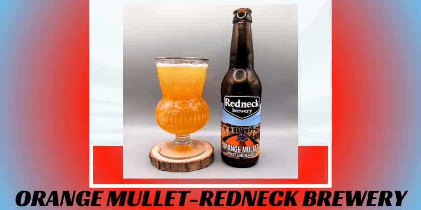 Imagen de la portada de la cerveza Orange Mullet que muestra el producto y el nombre