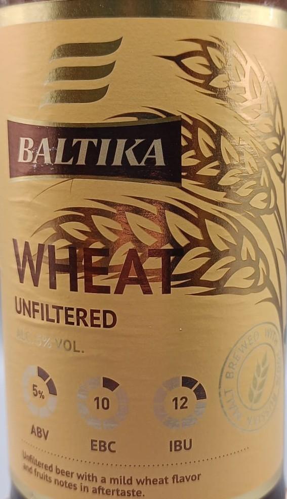 Imagen de la etiqueta Wheat que muestra toda la información legal