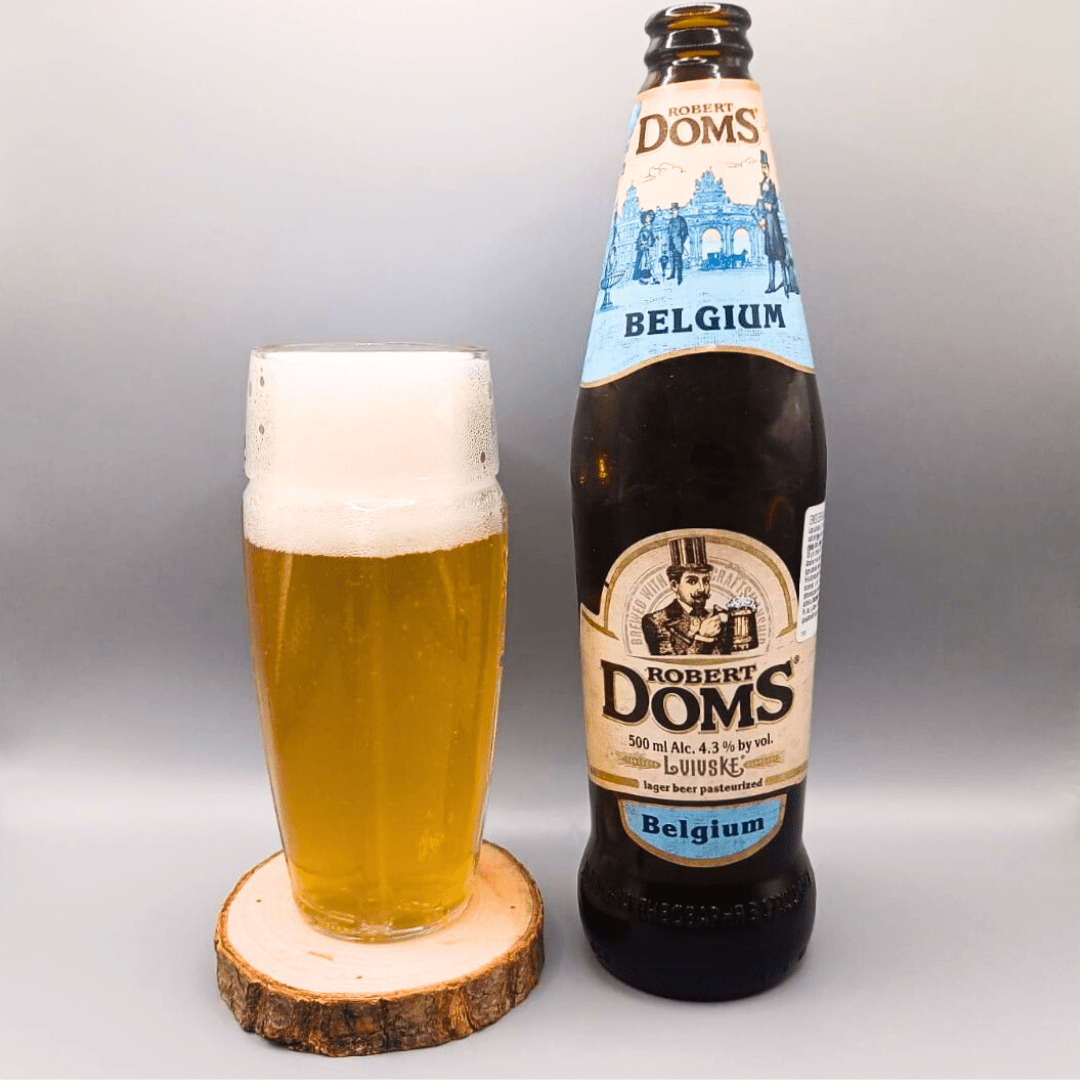 Imagen de la cerveza Robert Doms Belgium que muestra el producto servido