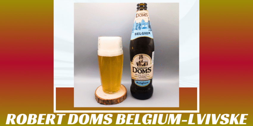 Imagen de la portada de la cerveza Robert Doms Belgium que muestra el producto y el nombre