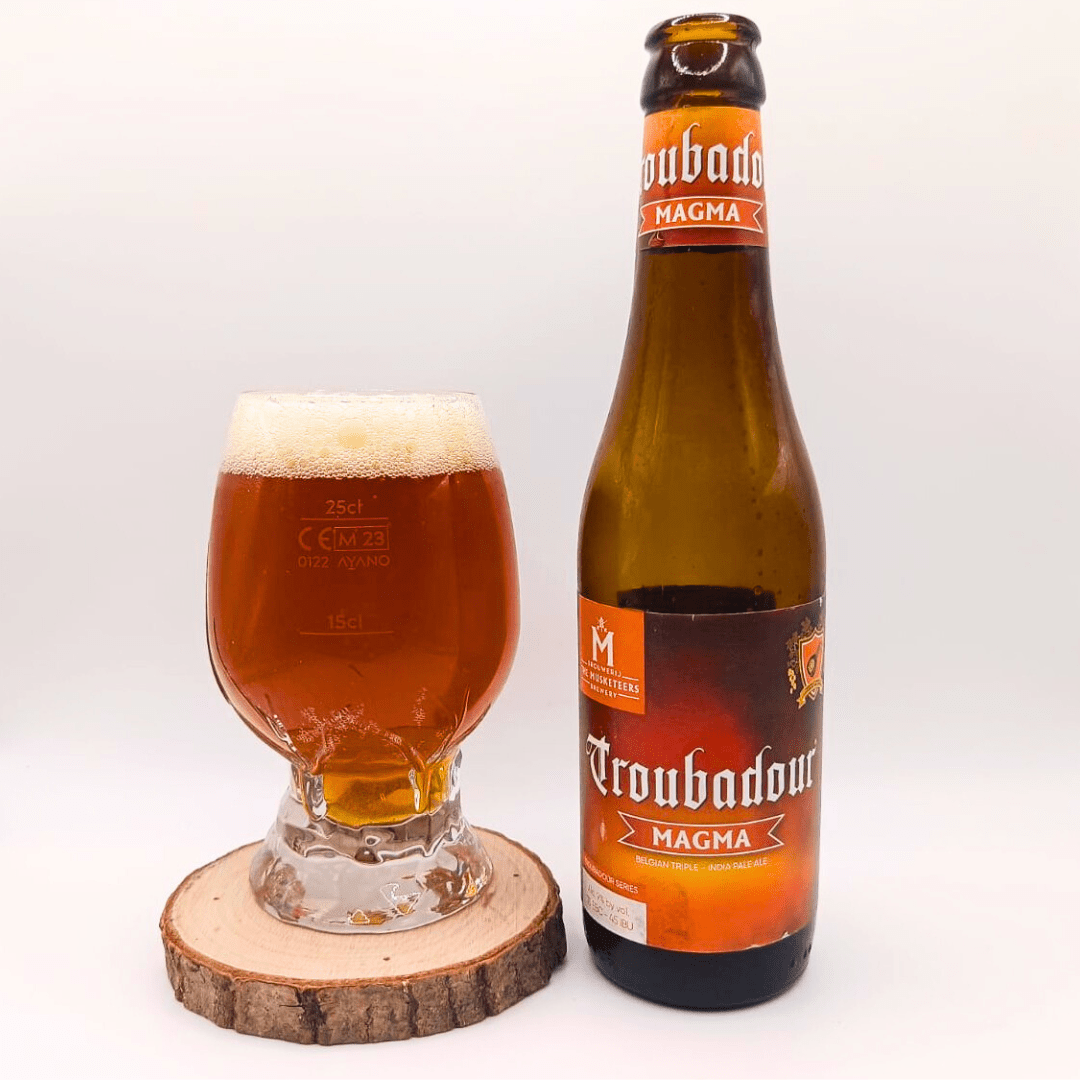 Imagen de la cerveza Troubadour Magma que muestra el producto servido